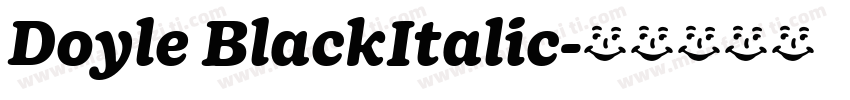 Doyle BlackItalic字体转换
